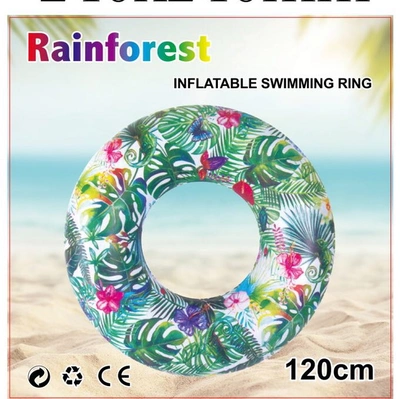 Inflatable Pvc Swimming Ring Jungle Rainforest Swimming Ring