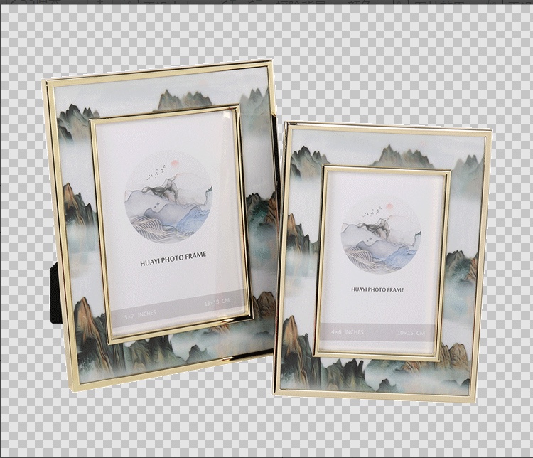 现代轻奢创意生日礼物极相框客厅6北欧摆件装饰品艺术摆台简约7寸