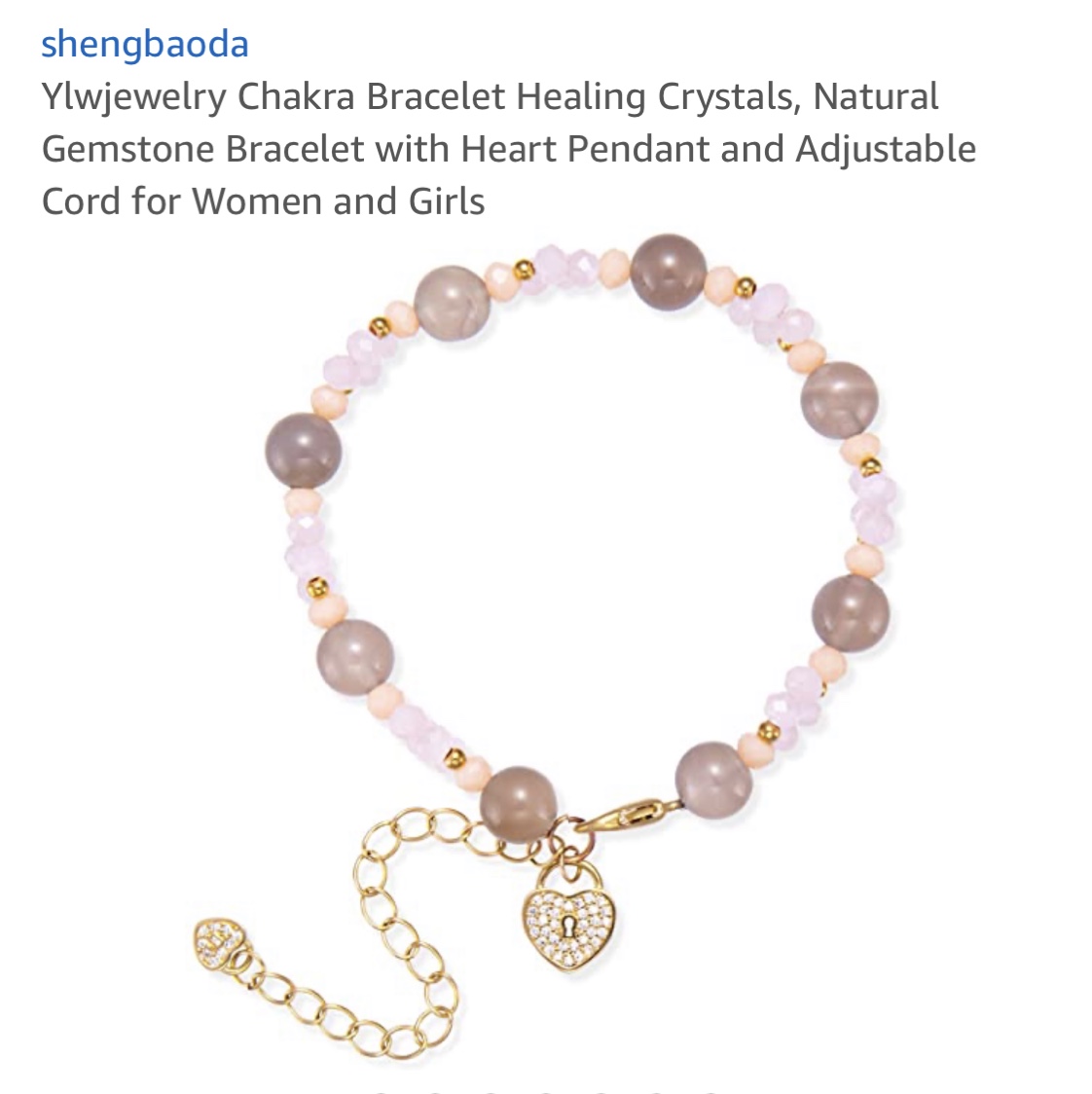 天然石手链白底实物图