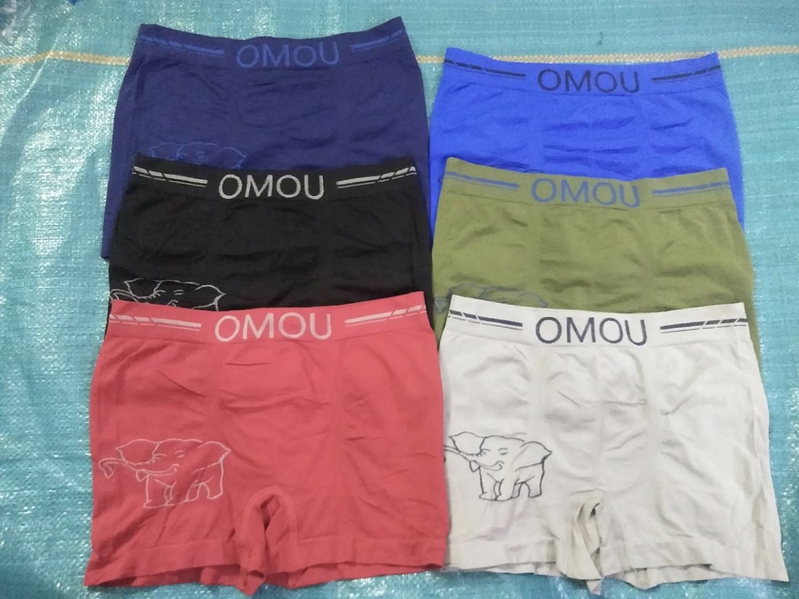 Seamless nylon boxers for men 003 full figure