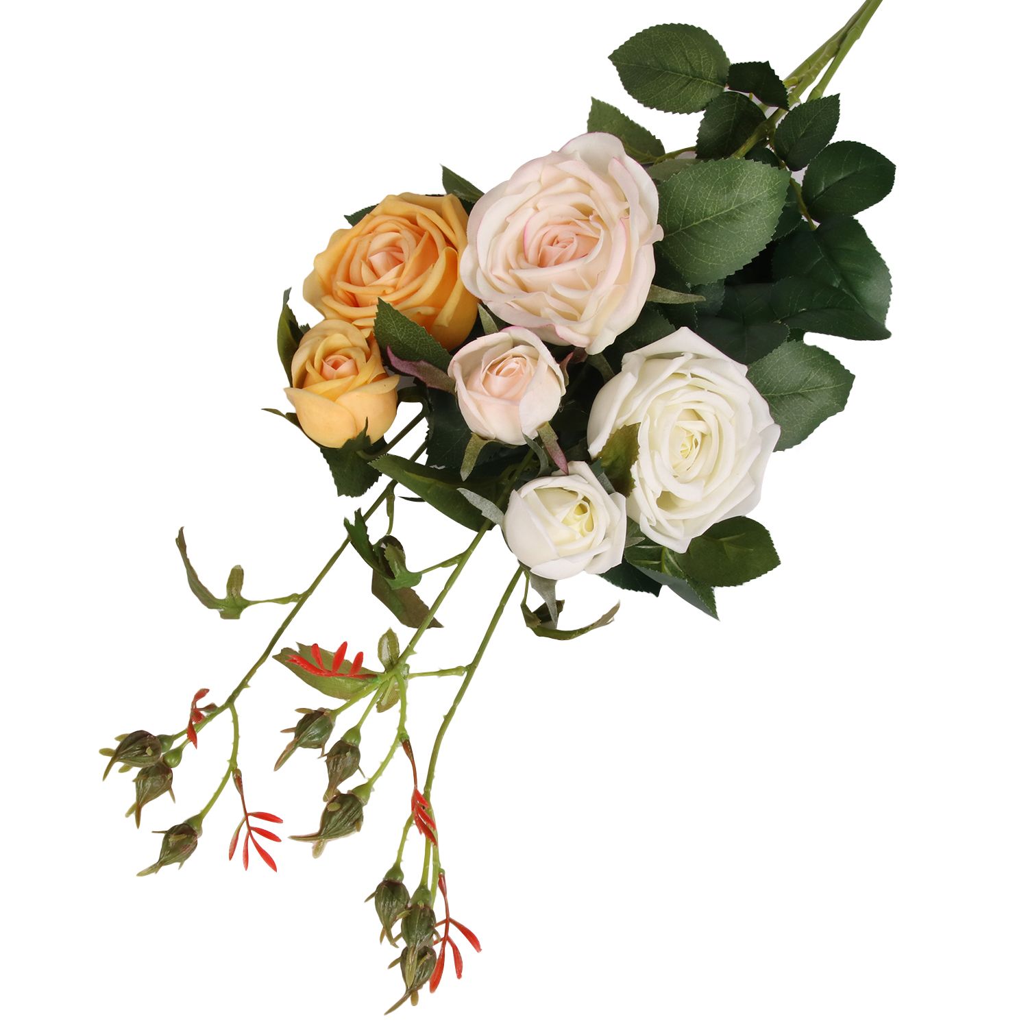 2头爱丽丝手感玫瑰跨境亚马逊仿真花批发