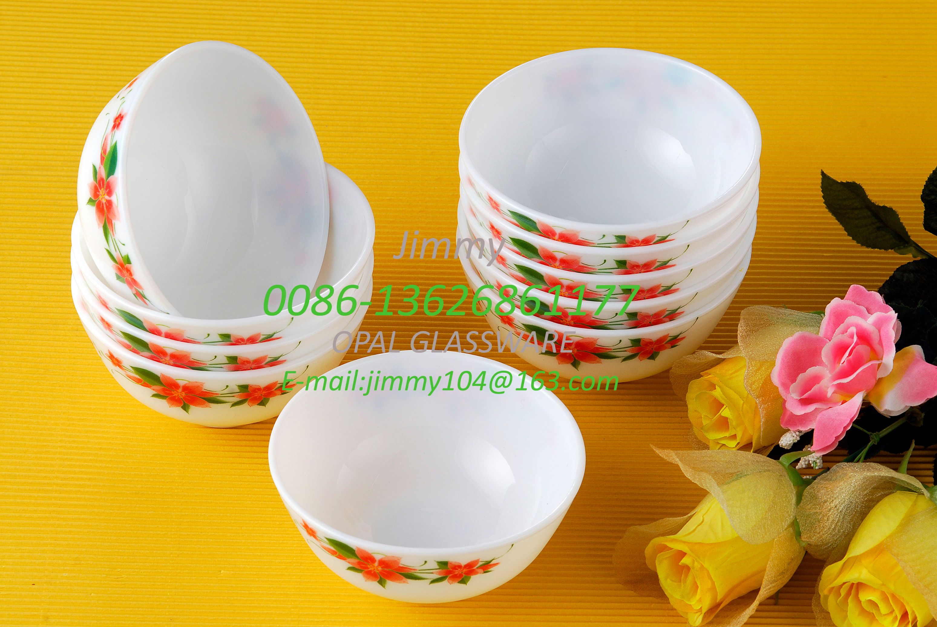 Yiwu Quality White Jade Glass Bowl Gift Bowl - 4.5-inch Bowl