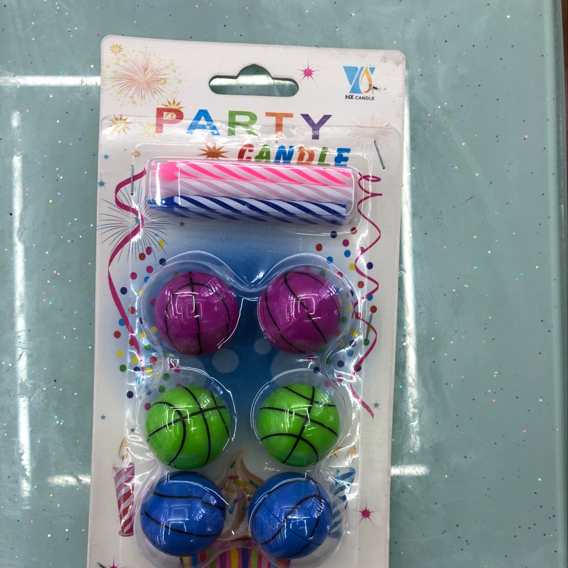 Six basketball candles thumbnail