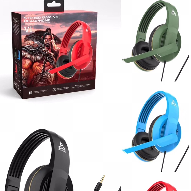 Thangka new V1 headphone game headset 3.5mm plug mobile laptop universal headset