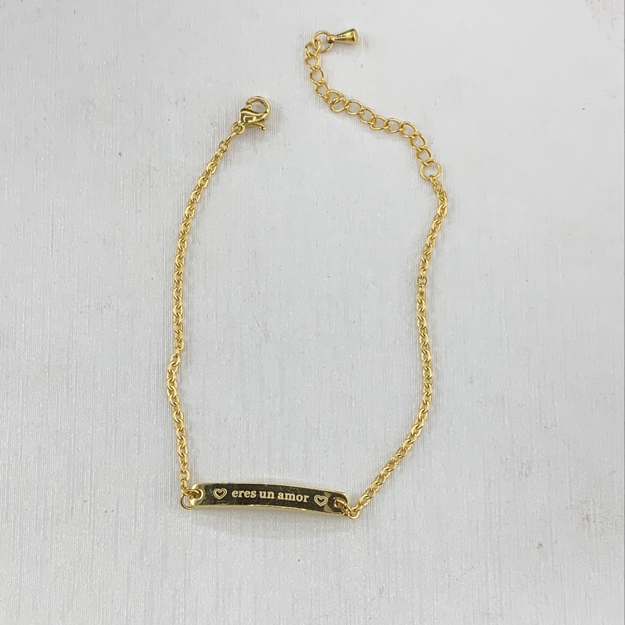 Small bend corrosion English plated real gold bracelet thumbnail