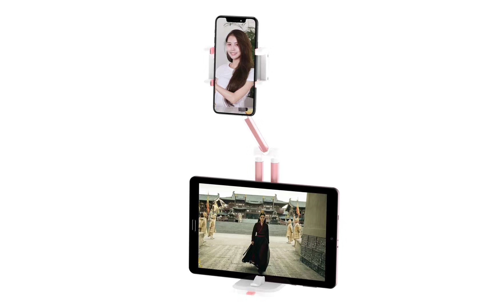 Car mobile phone stand, live streaming stand, selfie stick Application Scenario