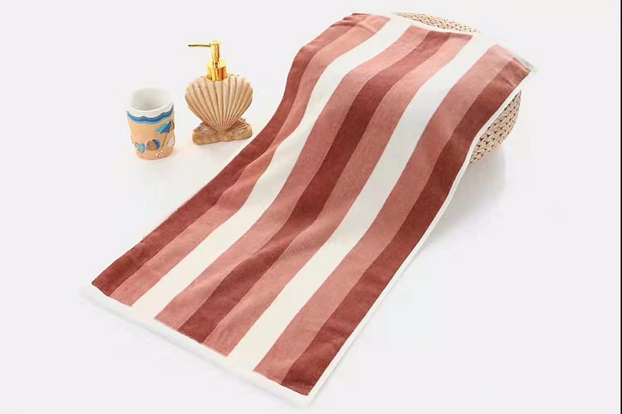 All-cotton striped towel Item Picture