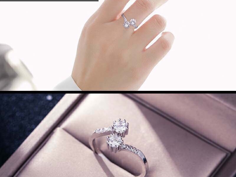 A popular Douyin ring with a female opening, a trendy Japanese and Korean personality. A cool Douyin ring with a grand index finger, a student ring details Picture