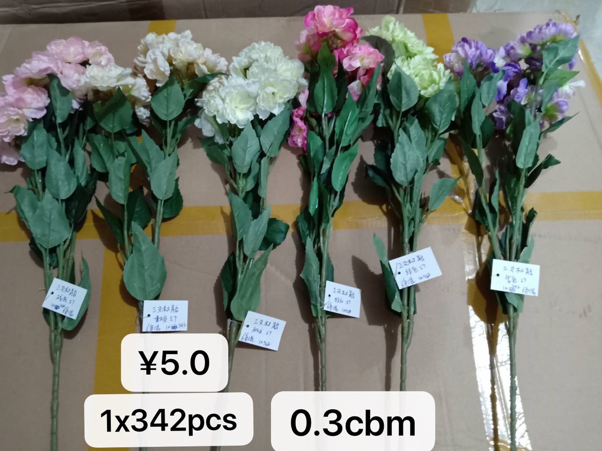 三头雪仿真花婚礼布置仿真花客厅摆件绢花装饰花