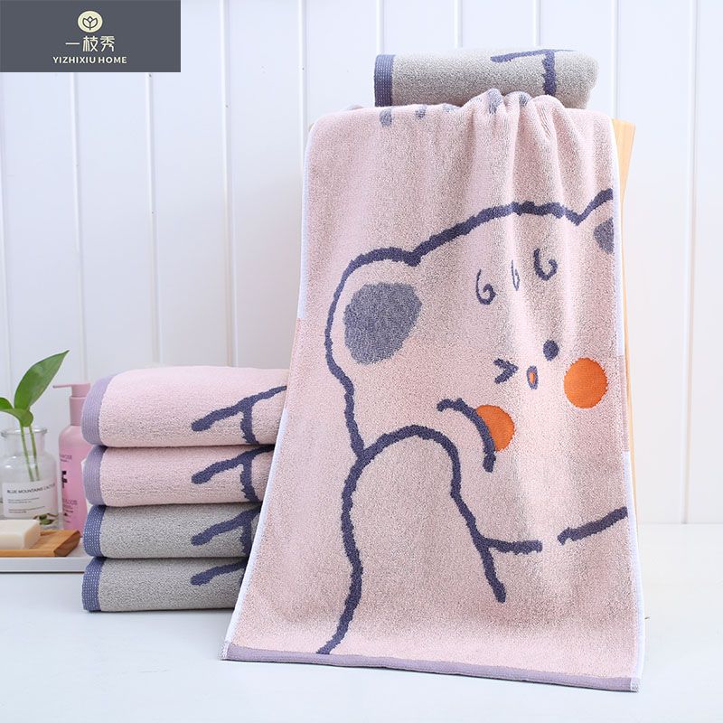 Pure cotton absorbent face towels and cartoon towels factory direct sales 2126