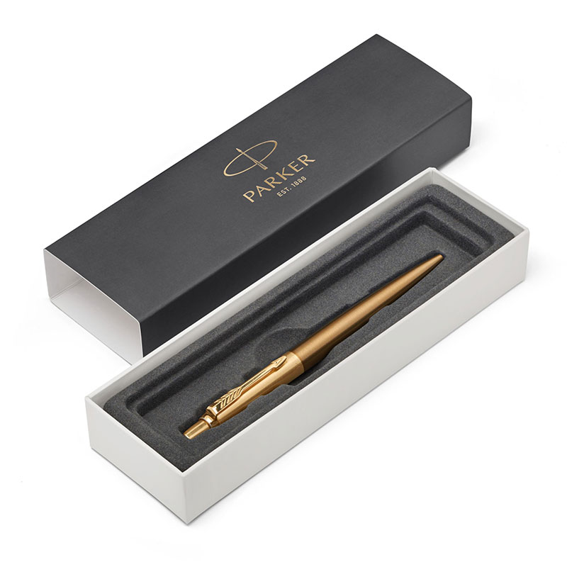 Parker Jot West Brushed Gold-plated gel Pen, official genuine Parker fountain pen, high-end gift for business and adults details Picture