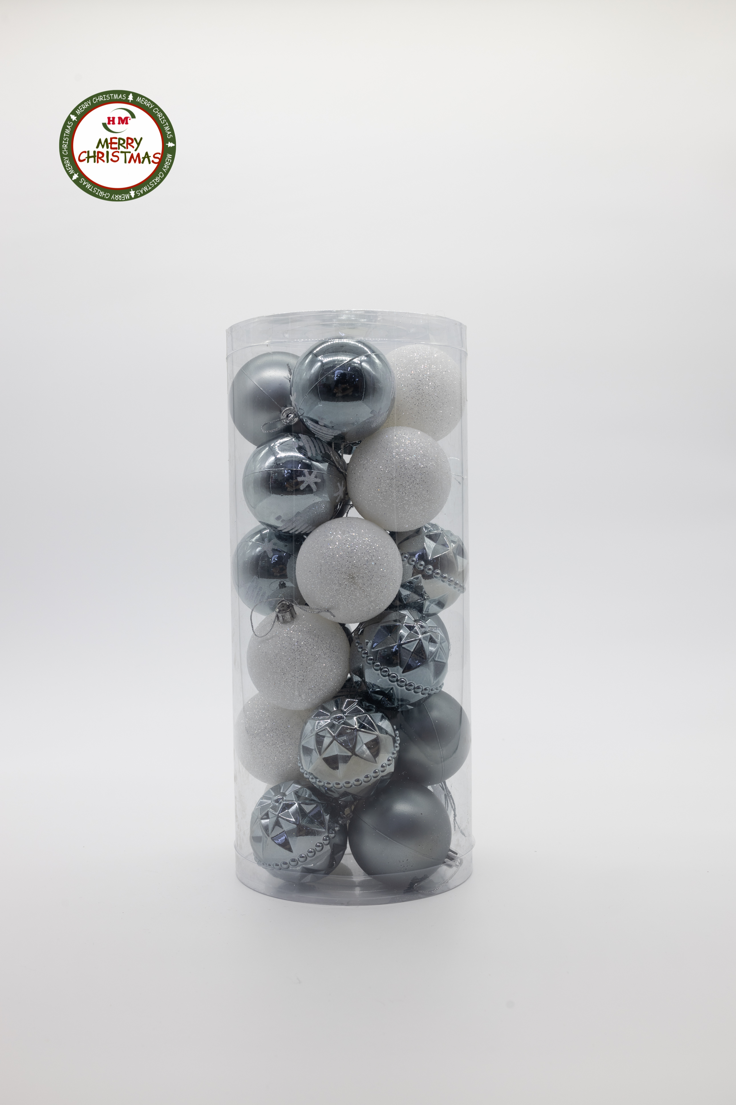 圣诞节装饰品圣诞球彩球新款厂家直销电镀光球哑光球粉球套装礼盒详情图4