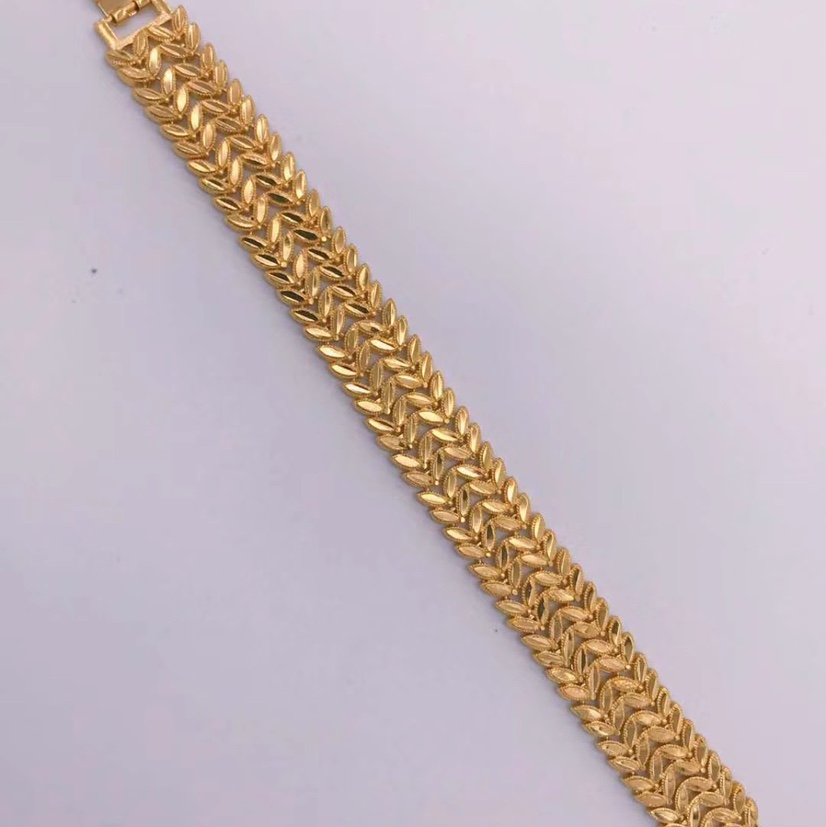 Vietnam gold leaf bracelet male gold 999 for a long time color does not fade 24K imitation gold gold-plated bracelet