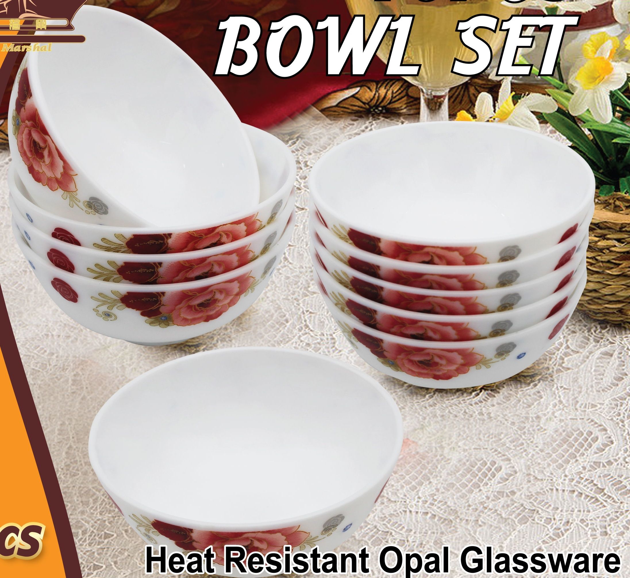 Yiwu Quality White Jade Glass Bowl Gift Bowl - 4.5-inch Bowl details Picture