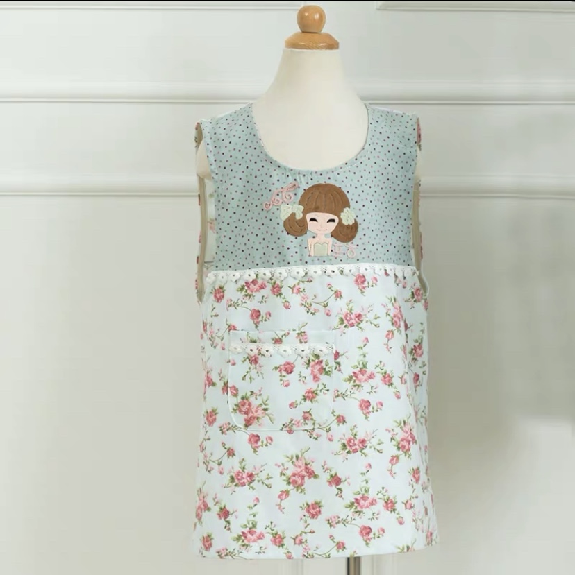 围裙儿童罩衣韩版时尚厨房防油做饭亲子款围裙图