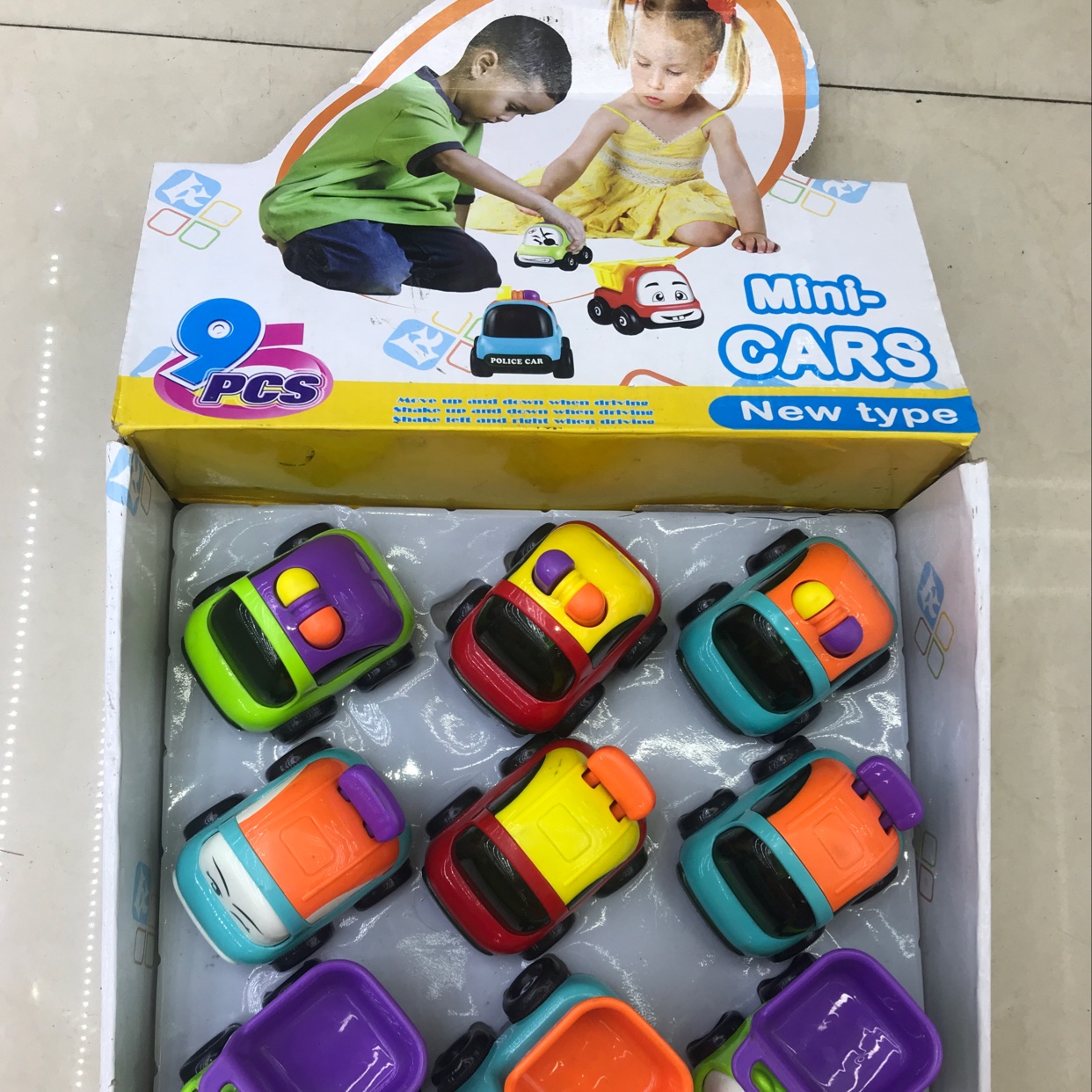 806A惯性益智工程车玩具9pcs一盒   卡通  惯性车  工程车   塑料 林鑫玩具 1