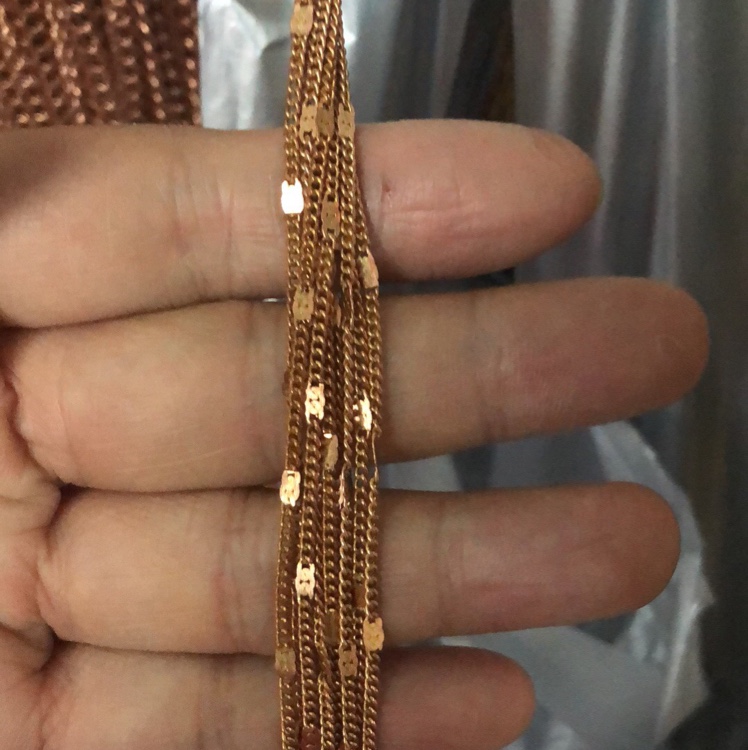 流苏链条 铜链 DIY链条 压太阳花压爱心压花链饰品耳饰