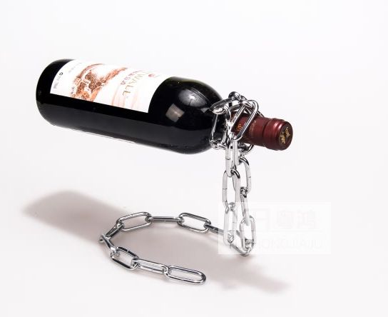 Creative magic chain personality suspension wine rack thumbnail