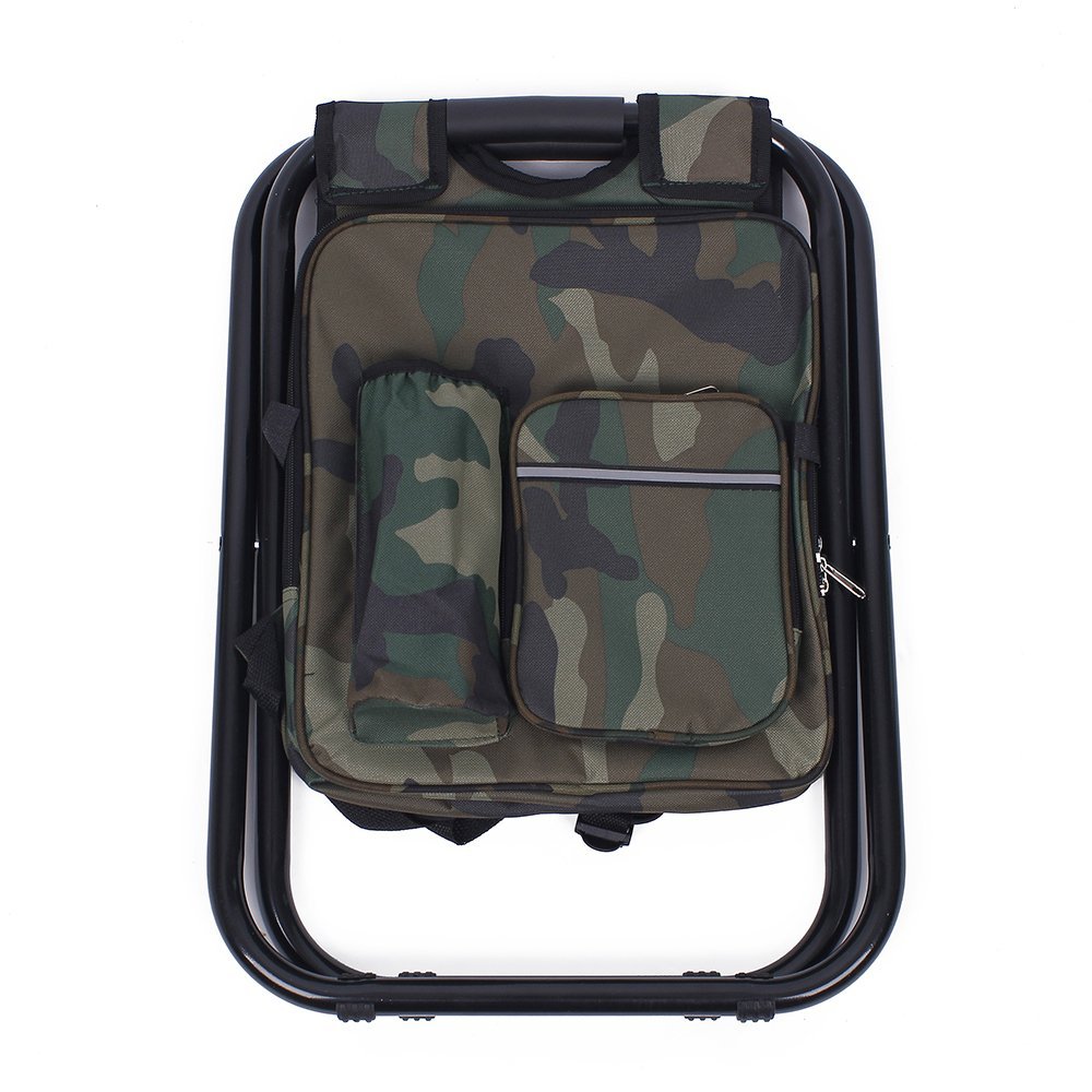 Folding stool, camouflage ice pack stool, insulated bag fishing stool, outdoor refrigerated fishing stool and chair Application Scenario