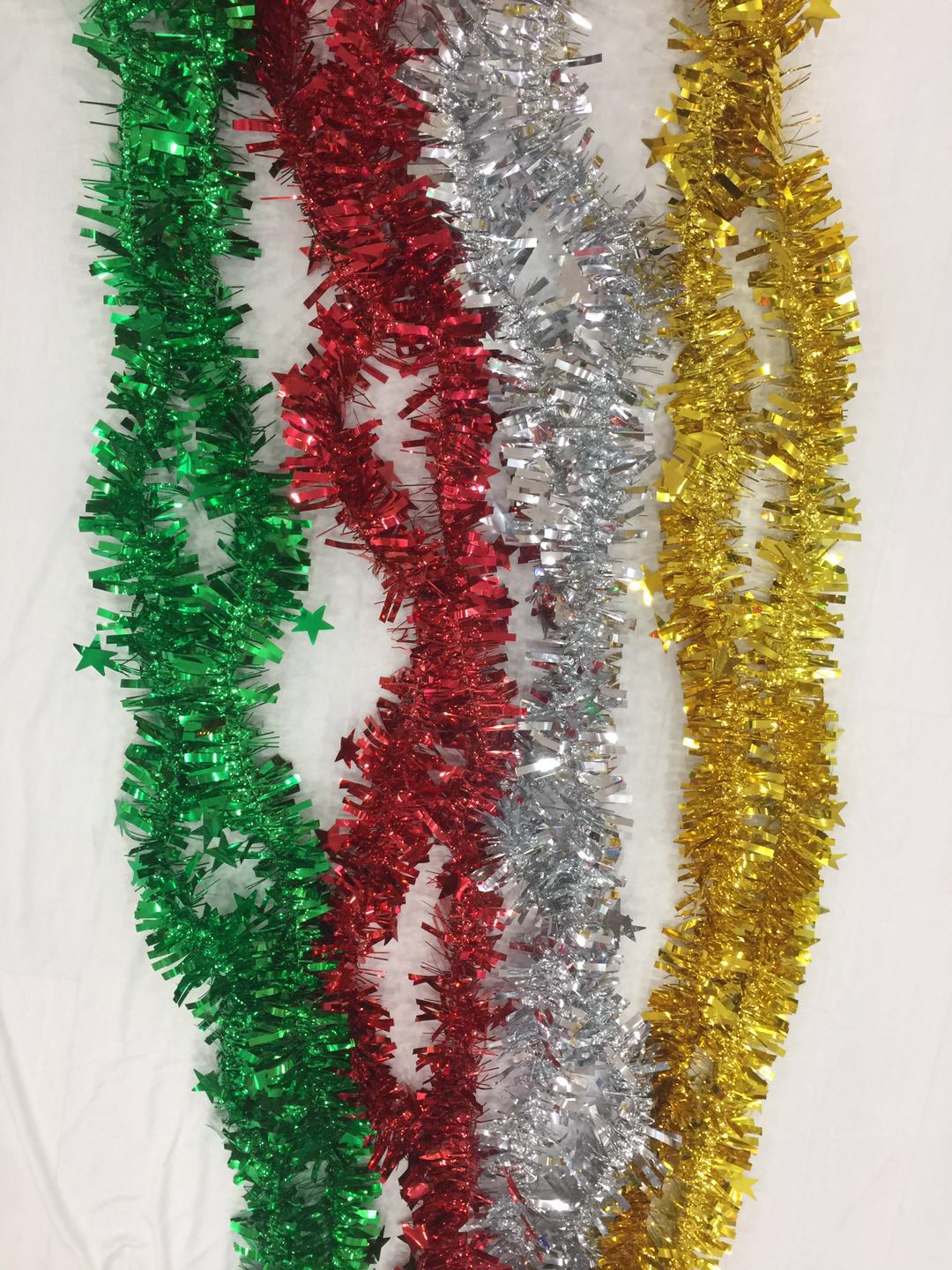 Christmas solid color gun silk five star color strip