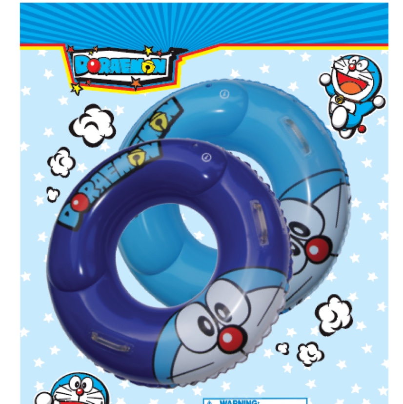 Direct selling PVC adult inflatable swimming ring with handle cartoon inflatable water toy backrest swimming ring