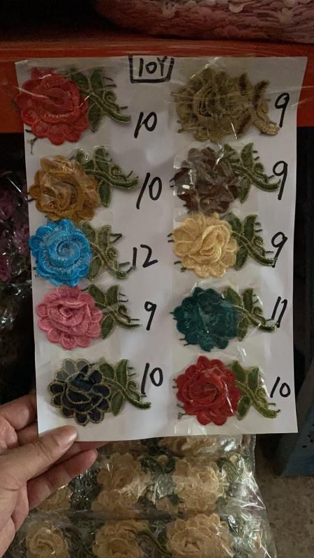 Factory Direct Sales Tianjiao Lace Color Three-Dimensional Water Soluble Lace Multicolor Flowers details Picture