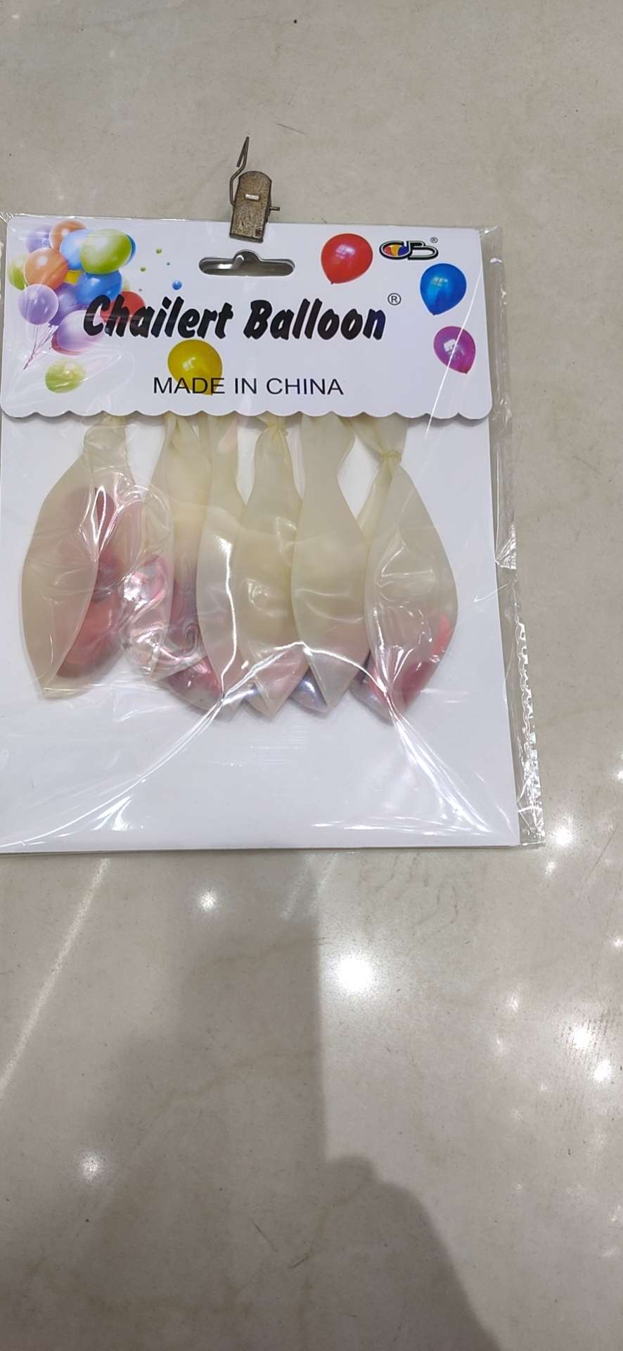 6pcs banner packing red confetti balloon