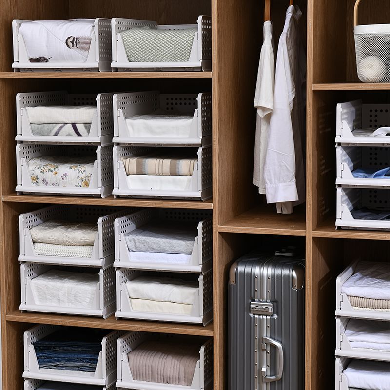 Thickened tall model with dimensions of 32.7*43*18.7, multi-layer organization, drawer-type wardrobe partition, home clothing rack wonder, large storage box, clothes storage layer details Picture