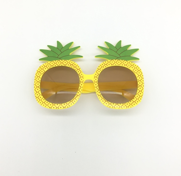 夏日水果系列菠萝派对太阳眼镜白底实物图