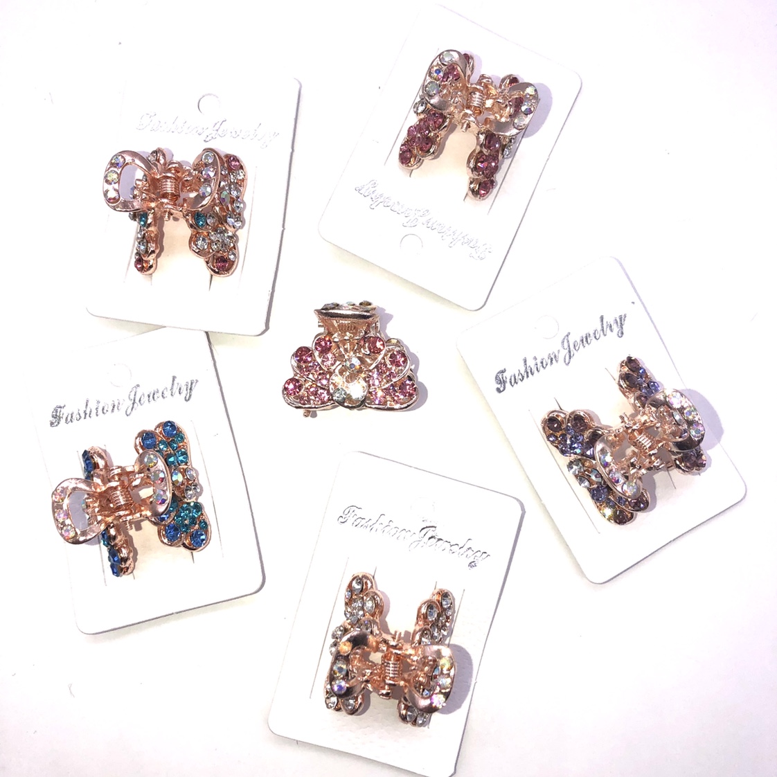 Korean version of small hairpin female grip simple headdress top clip hairpin hair ornaments alloy drill small grip six flowers thumbnail