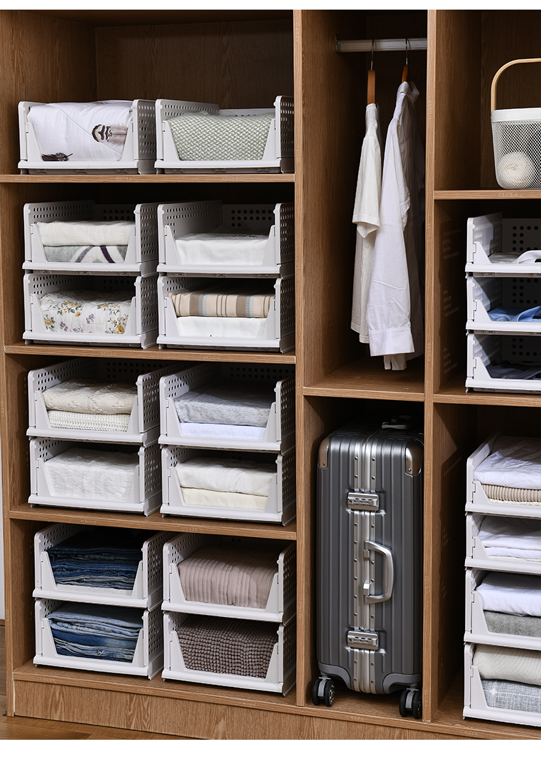 加厚矮款尺寸32.7*43*14现货批发抽屉式衣柜隔板衣物家用架神器大号收纳盒箱衣服收纳分层详情10