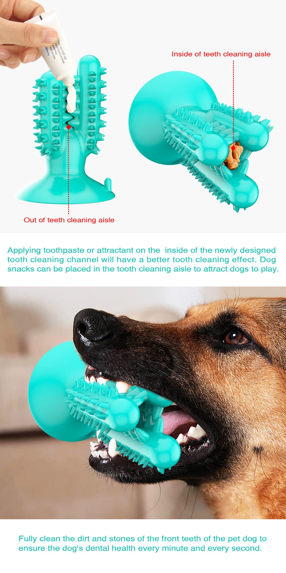 Pet products new Amazon dog toothbrush cactus dog grinding stick leaky food bite resistant undefined