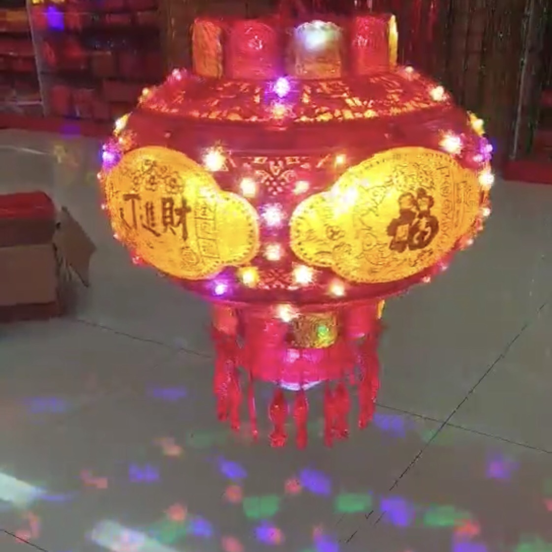 Led 旋转灯笼 节庆灯笼 整体造型 春节灯笼 W款图