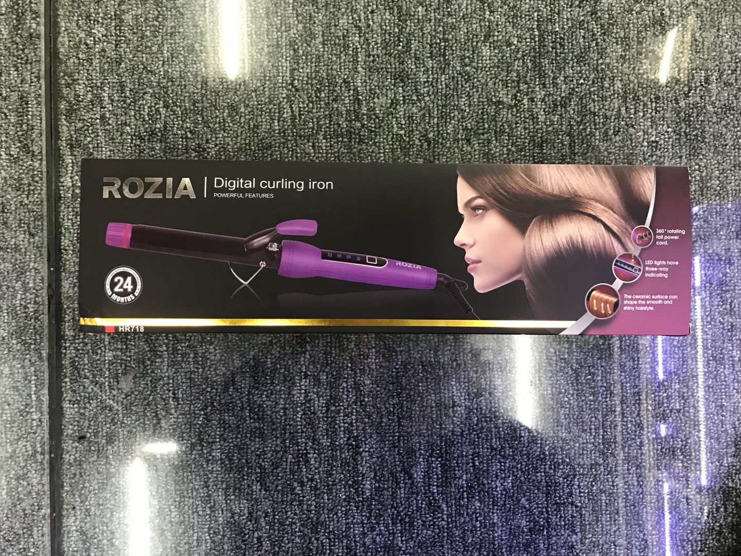ROZIA hair care products adjustable temperature curling iron HR718