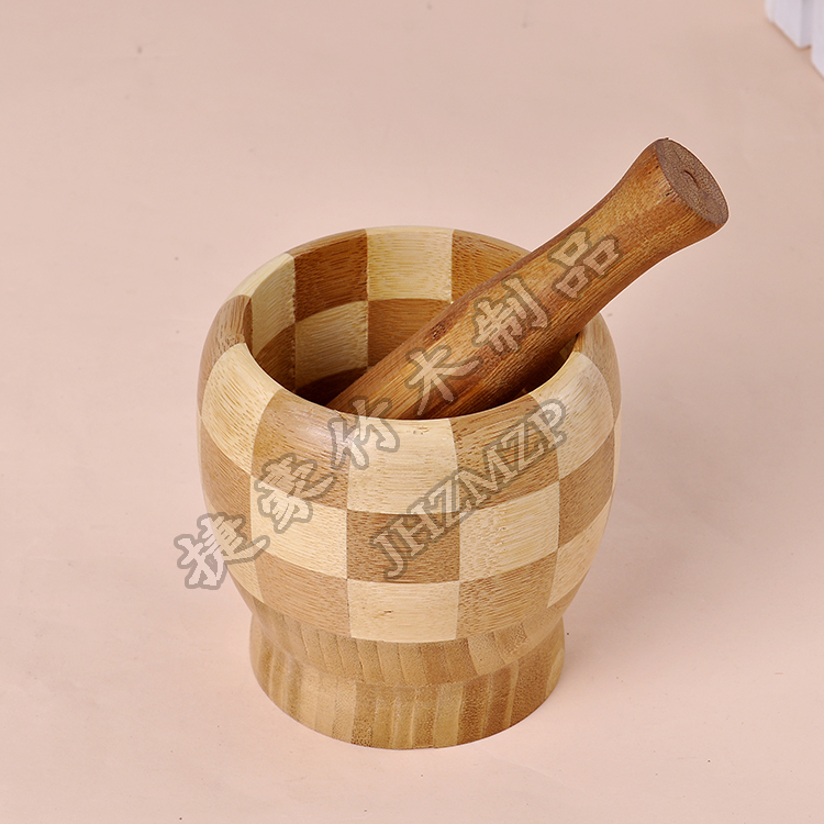 Yiwu Haohuo Jiehao medium-sized bamboo square garlic Bowl, handcrafted bamboo panel garlic bowl, garlic jar, Garlic puree ware detail image 3