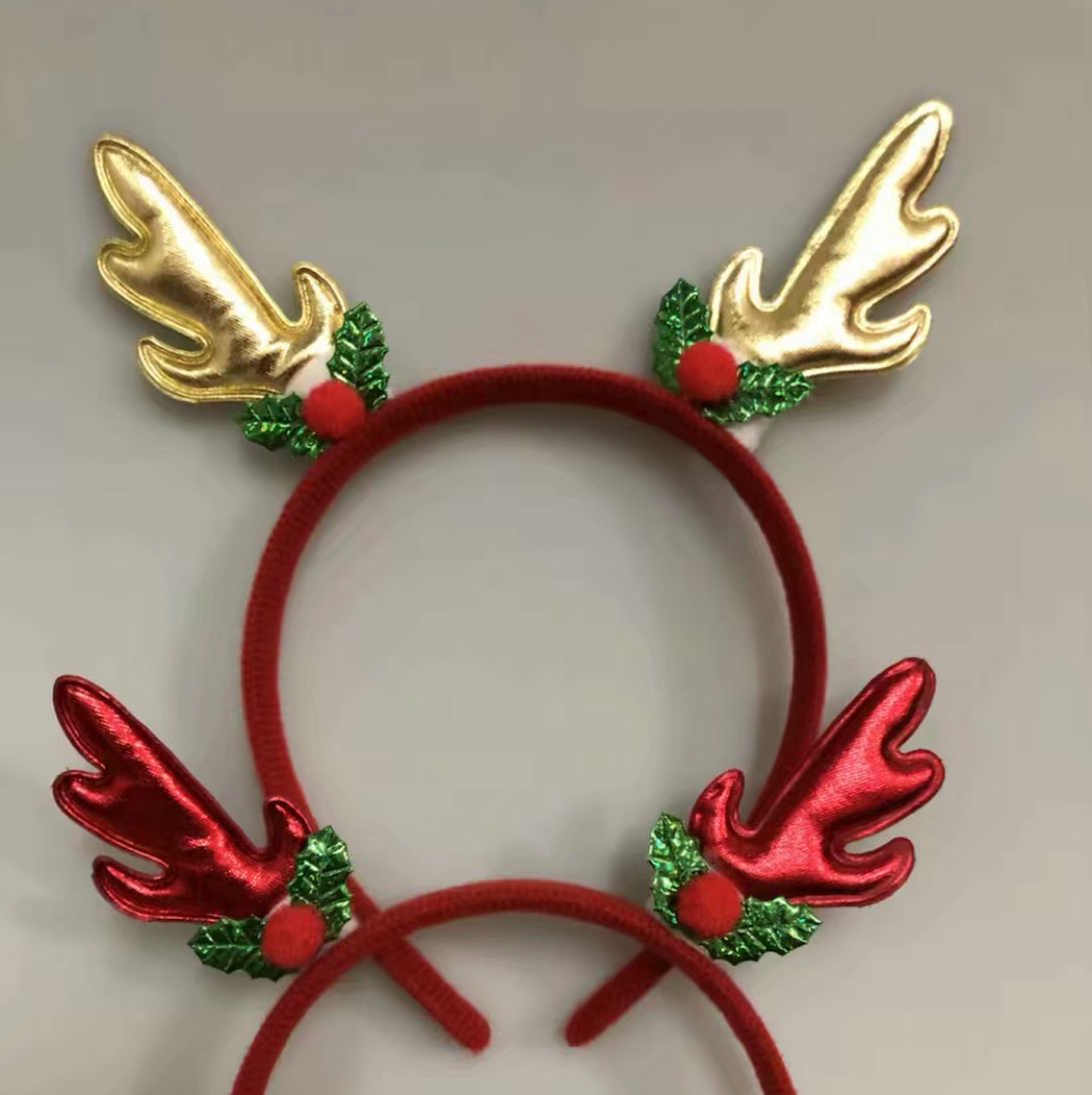 Christmas antler headband, Christmas leaf antler Christmas hair band Headband, Christmas hair accessory