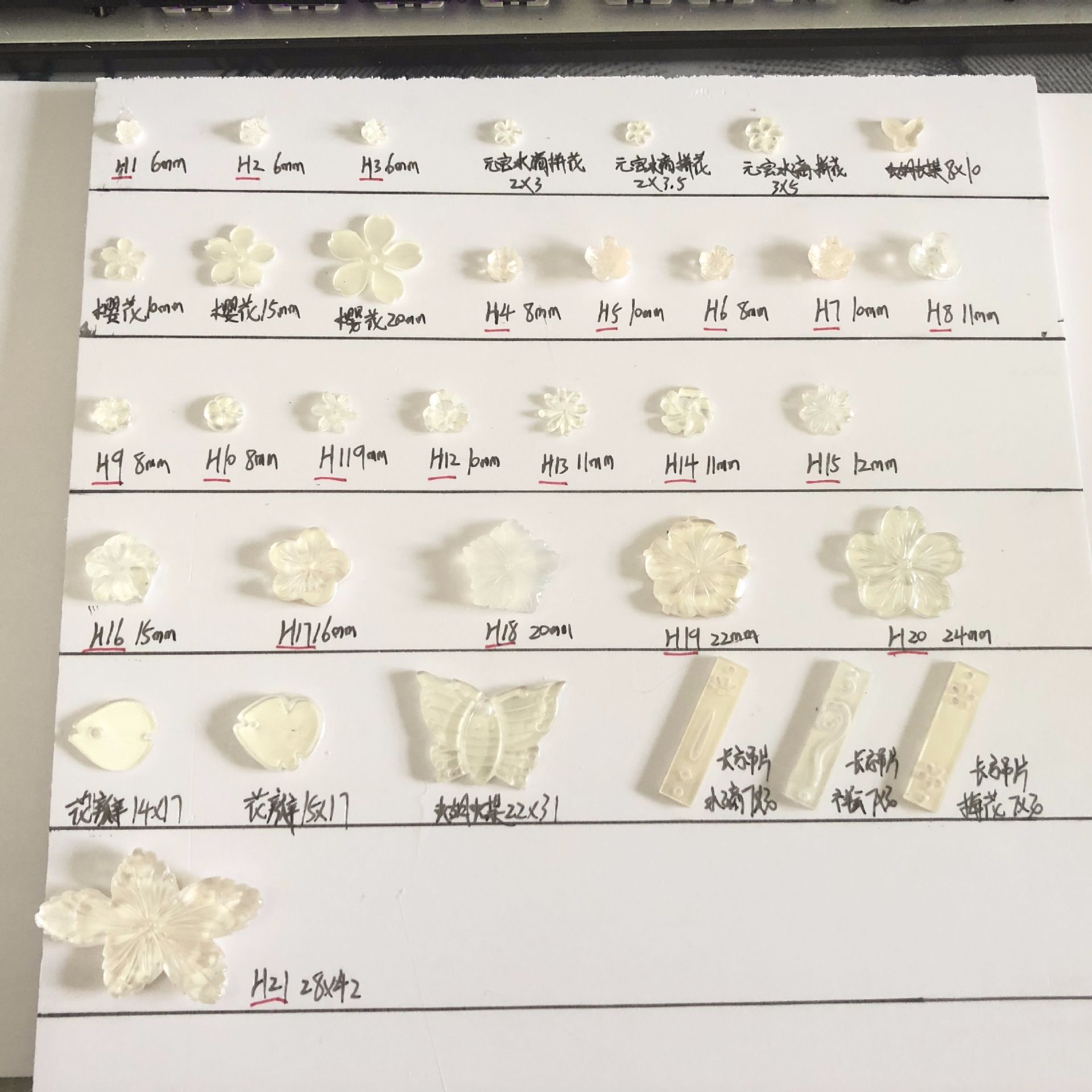 New five-petal resin flower imitation jade agate 10mm small bowl flower mid-hole ancient-style diy handcrafted hairpin and headwear material undefined