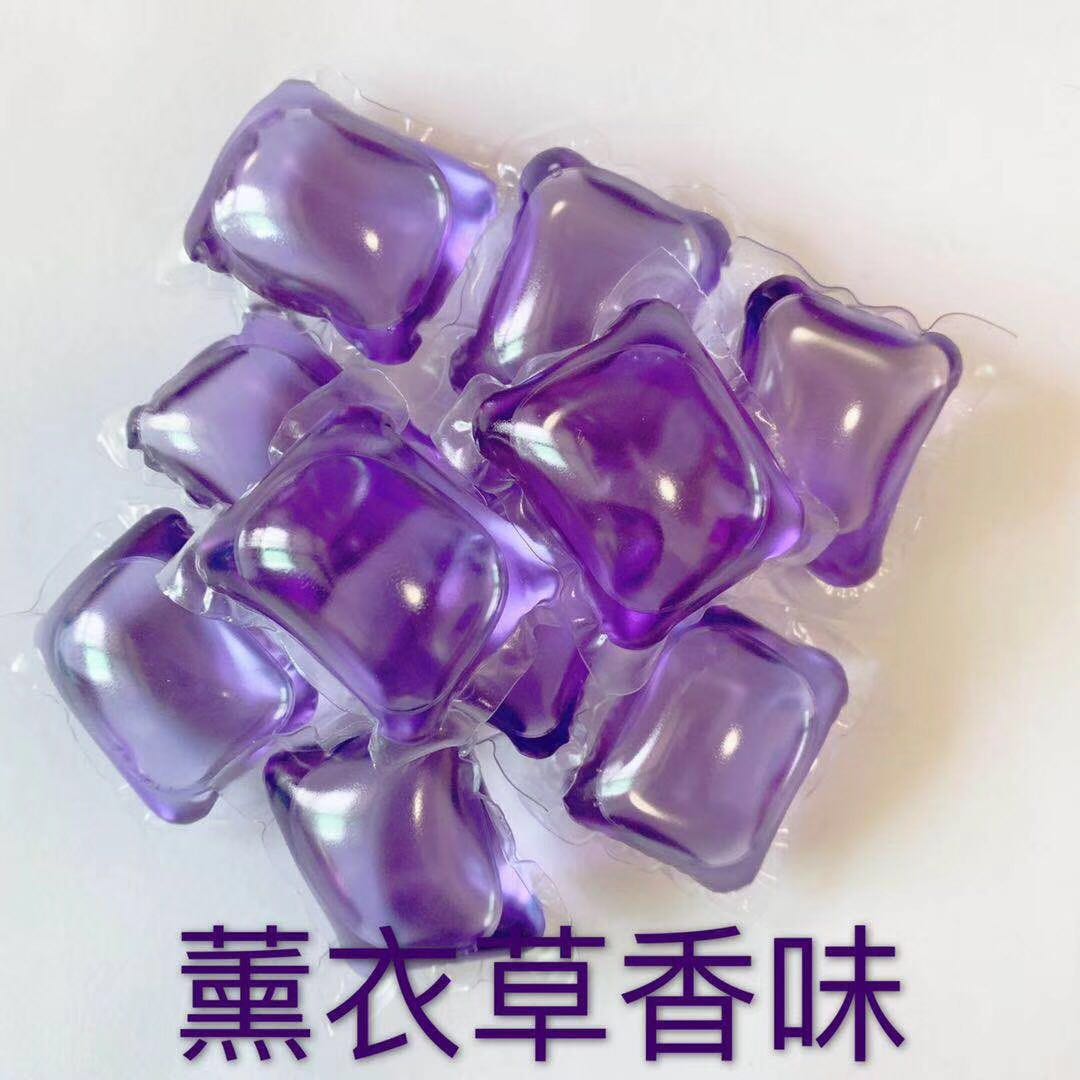 A round bucket contains 30 laundry pods detail image 5