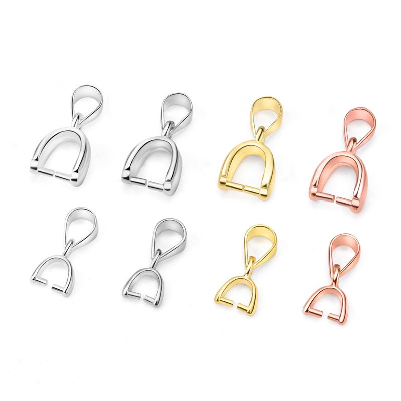 925 sterling silver pendant fastener, melon seed fastener, jade fastener accessories, crystal DIY jade pendant fastener manufacturers wholesale and direct thumbnail