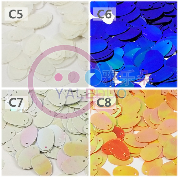 12x19mm oval egg-shaped bead diy jewelry, handcrafted materials, including golden and iridescent earrings, clothing accessories, and sequins detail image 6