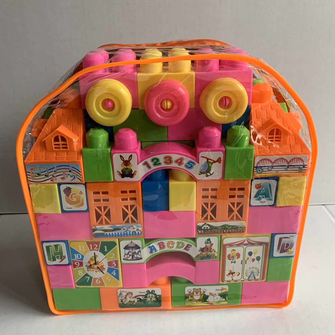 Children's large particle building blocks plastic toys 3-6 years old educational boys and girls 2-year old baby assembly 865