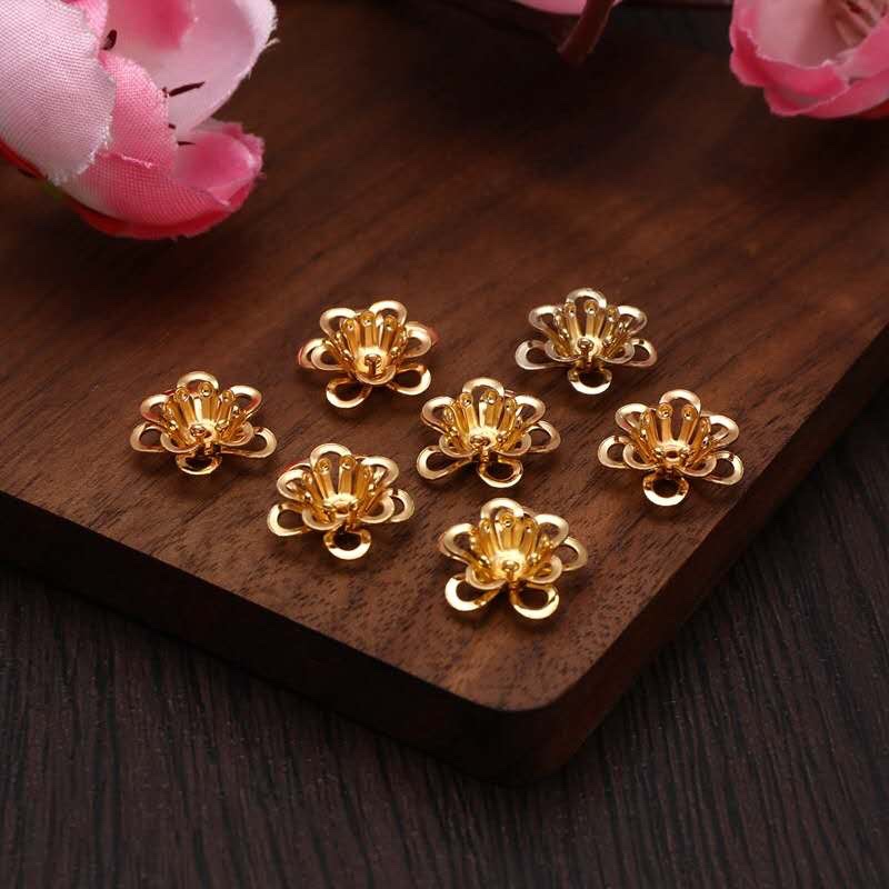 古风配件花托花芯黄铜DIY材料饰品保色163/A39产品图