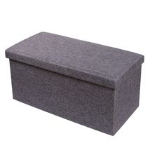 棉麻布艺收纳凳可折叠可坐多功能置物凳玩具储物凳家用换鞋凳76