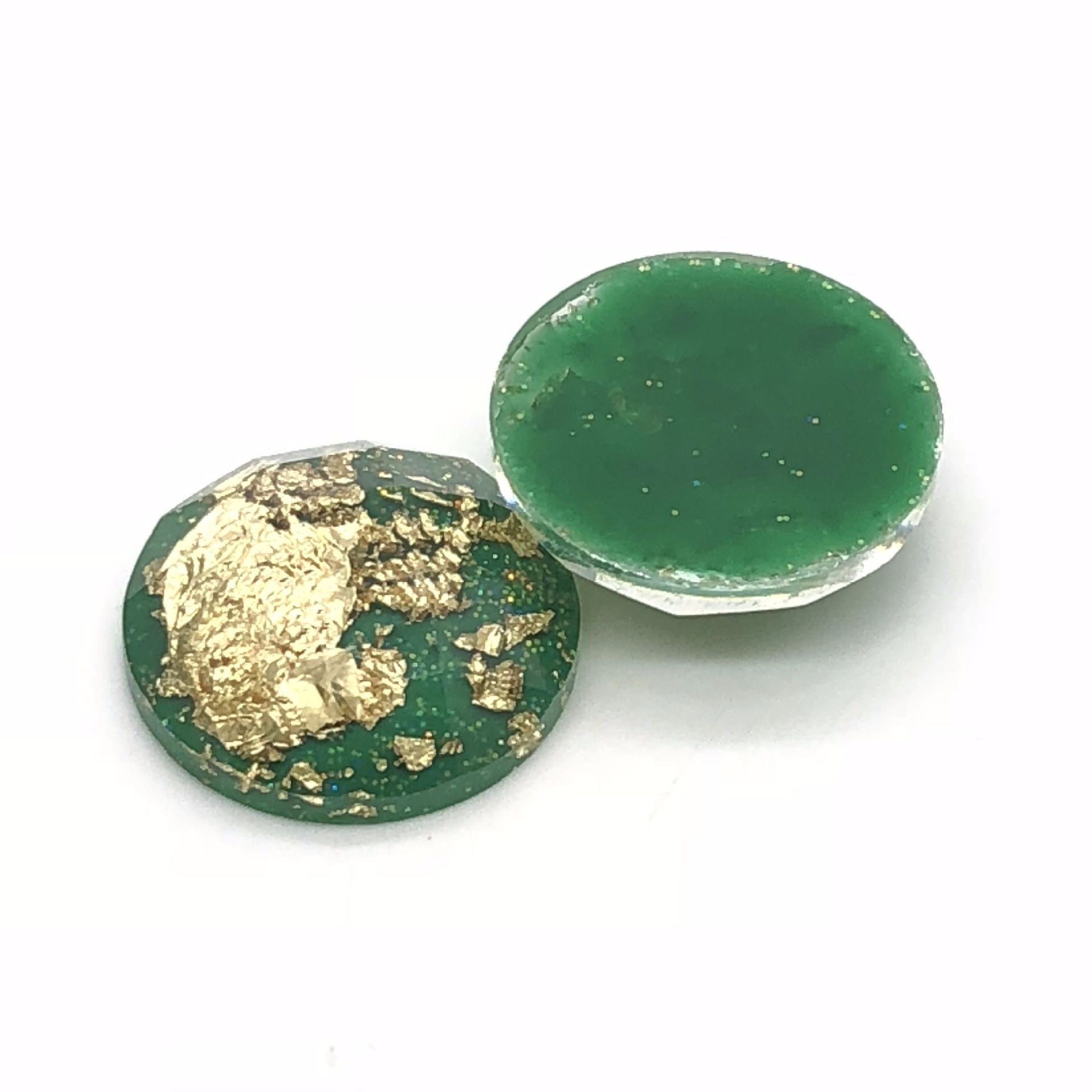 Factory direct sales of resin patch round 12mm amber gold foil ring face handmade material diy earrings and clothing accessories undefined
