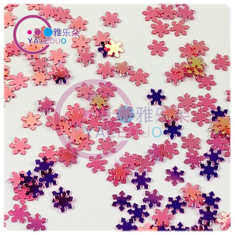 金光小雪花珠片亮片指甲贴圣诞工艺配件产品图