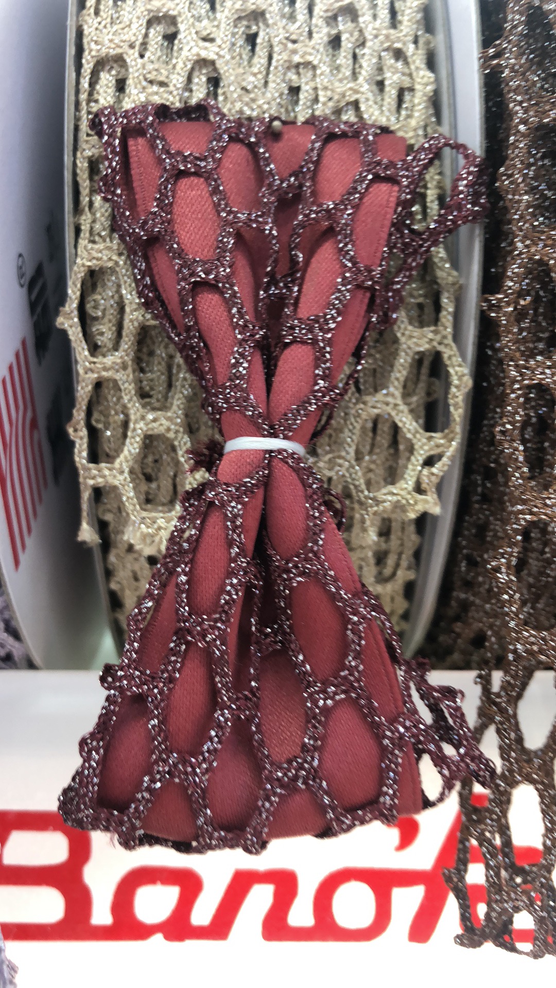 South Korea Imported Webbing Honeycomb Hollow Silver Ribbon Handmade Diy Hair Accessories Bow Material Clothing Top Hat Accessories details Picture