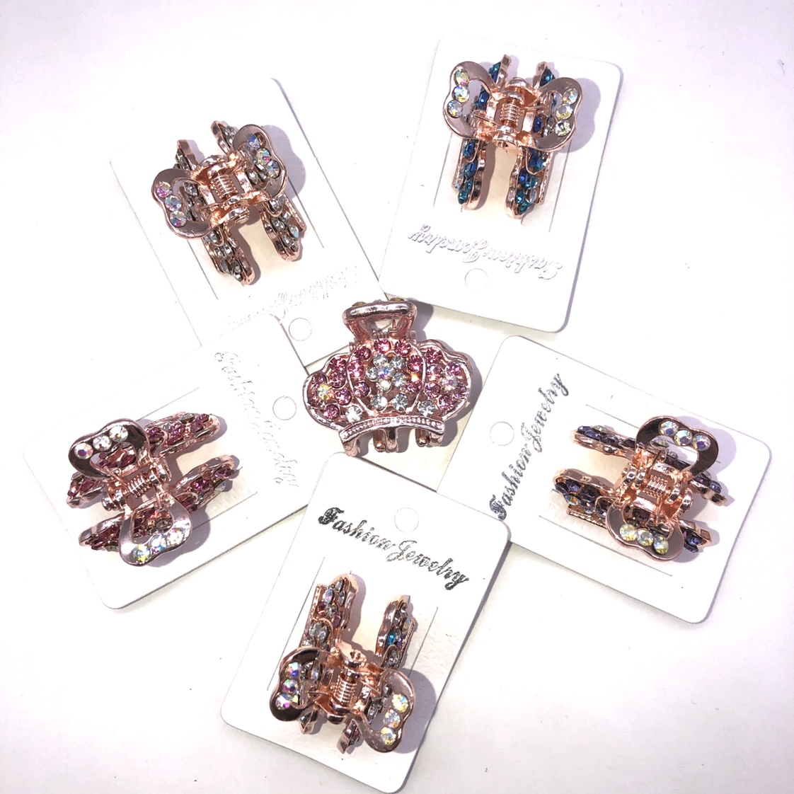 Versión coreana clip de pelo pequeño clip de mujer clip de cabeza simple clip superior clip de pelo accesorios de pelo aleación strass pequeño clip de agarre corona