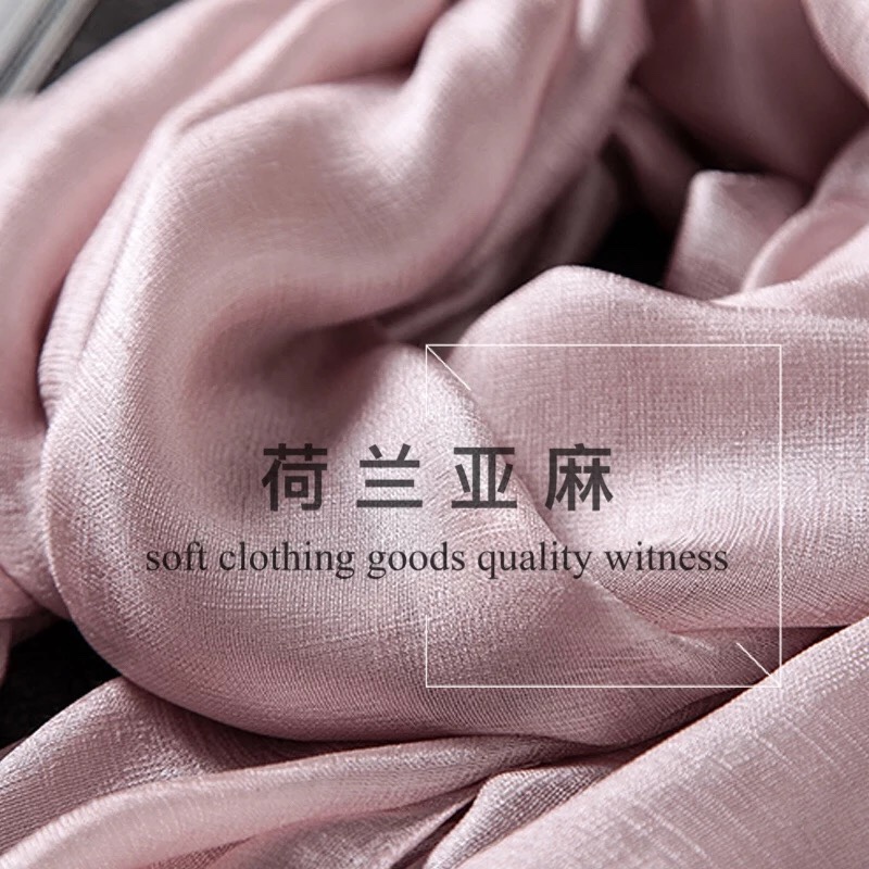 This summer thin silk scarf is a versatile choice for women. It is a long, spring and autumn dual-use, solid-color cotton-linen scarf and a sun-protective shawl