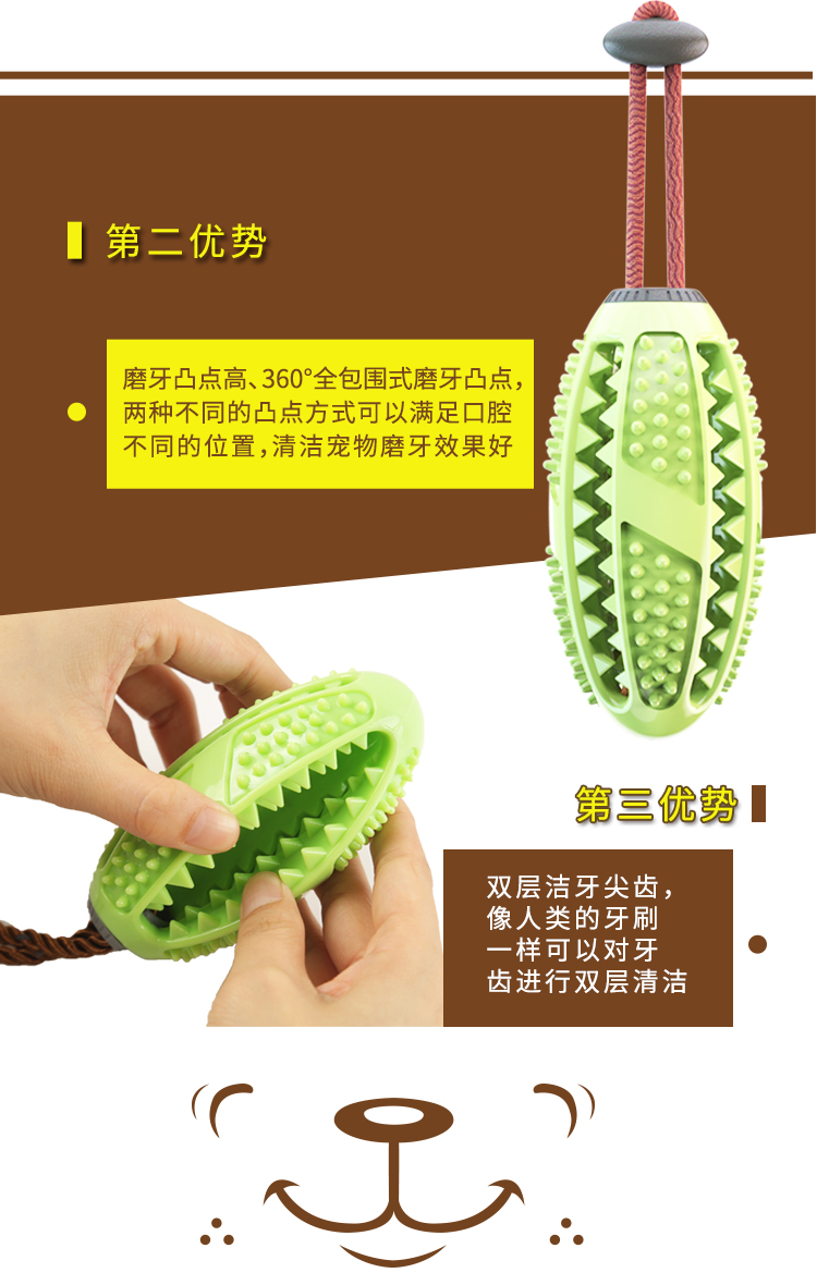 Pet products New Amazon dog toy leaky food device Dog toothbrush rubber ball grinding teeth resistant toy undefined