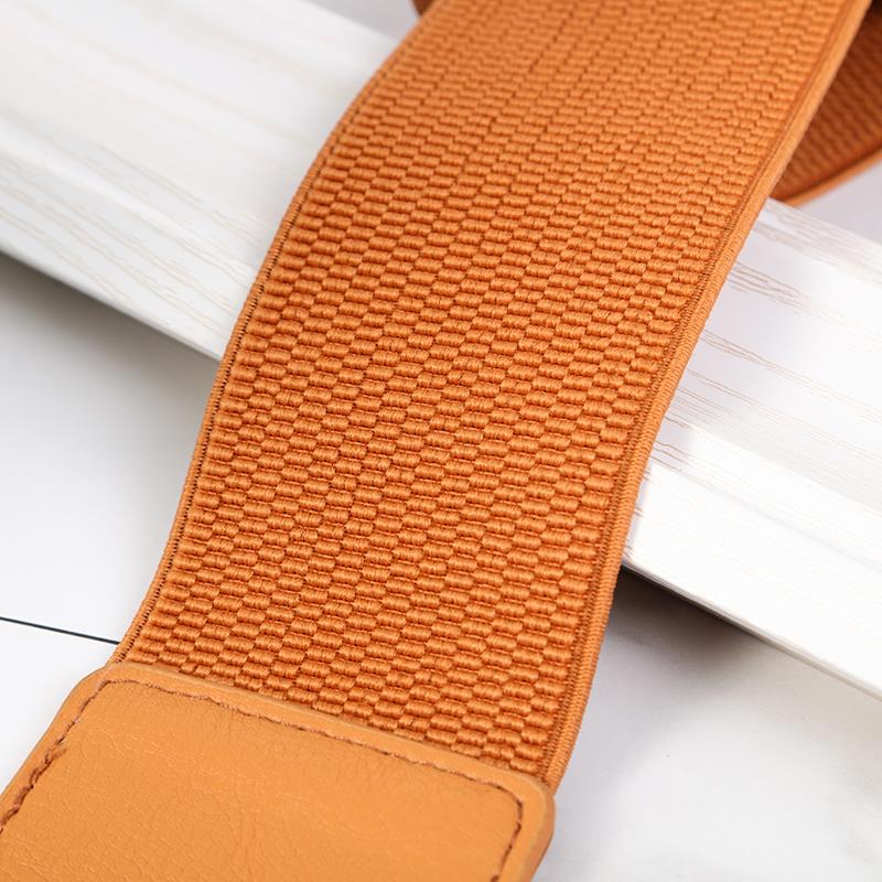 Ladies' decorative wide waistband, versatile and fashionable Korean style button-down elastic elastic belt with down jacket dress belt, youth dance waistband, Korean style elastic elastic skirt belt wholesale 633 item number, 6 cm wide undefined